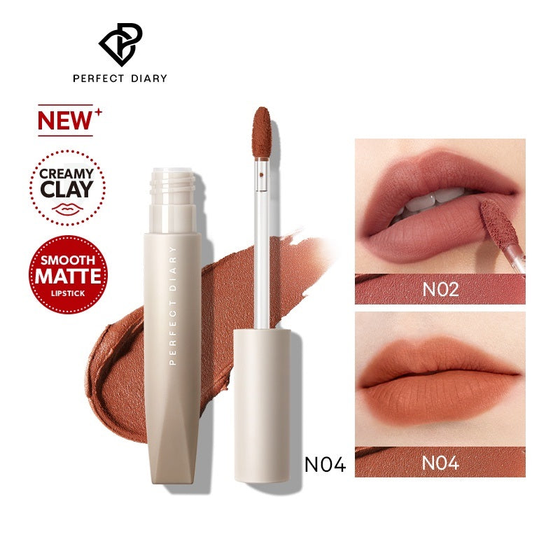 Perfect Diary Creamy Lip Clay Blurring Soft Matte Lipstick Creamy Clay-like Texture 5 Shades (Shipping not included)