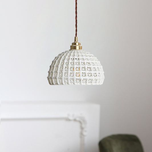 Nordic Brass Ceramic Rice Lamp (Shipping not included)