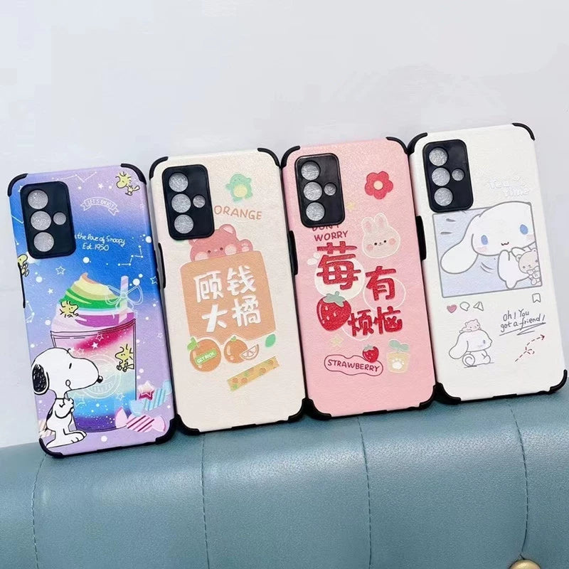 OPPORENO7PRO cartoon anti-drop leather pattern soft case (Shipping not included)