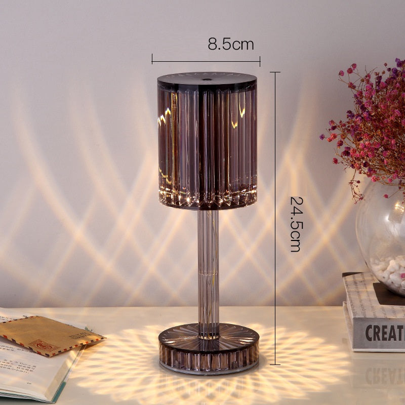 Spain crystal table lamp  led rechargeable bedside night lamp (Shipping not included)