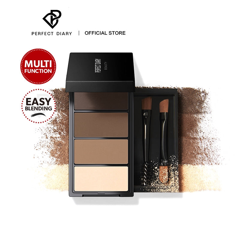 Perfect Diary Eyebrow Kit 4 Color Eye Brow Powder Pressed Waterproof Long Lasting Tint Eyebrow Powder (Shipping not included)