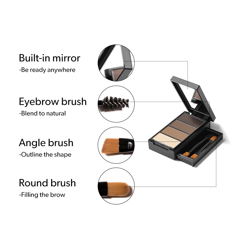 Perfect Diary Eyebrow Kit 4 Color Eye Brow Powder Pressed Waterproof Long Lasting Tint Eyebrow Powder (Shipping not included)