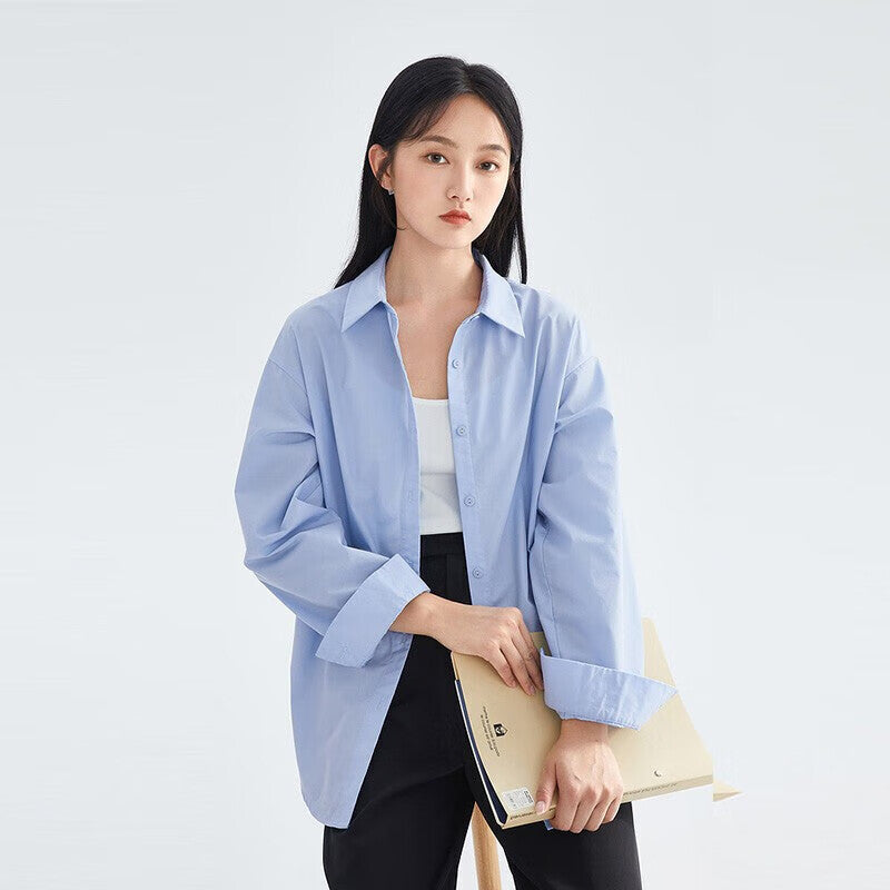 INMAN thin pointed collar loose, classic Japanese retro long-sleeved shirt (Shopping not included)