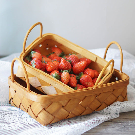 Japanese-style hand-woven storage basket (Shipping not included)