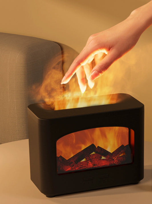 simulation fireplace flame aroma diffuser ultrasonic timing humidifier (Shipping not included).