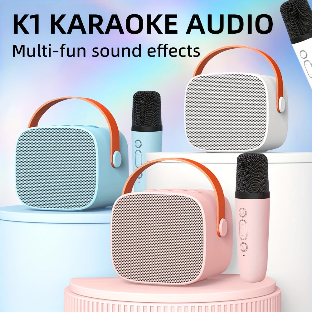 K12 microphone audio integrated wireless microphone, karaoke home singing, home ktv with light, bluetooth audio (Shipping not included)