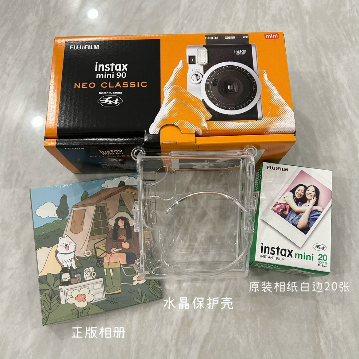 Japan original new purchase Fujifilm Polaroid mini90 one-time imaging mini vintage film camera (Shipping not included)