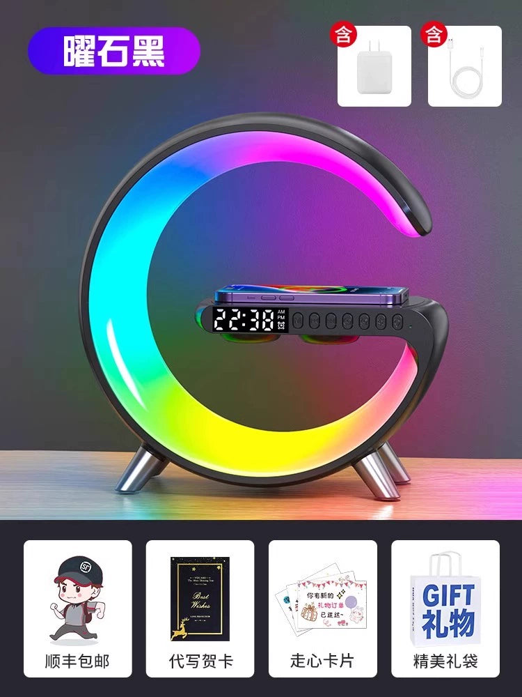 Table Lamp Speaker/15w Fast Charging/Digital Display Clock (Shipping not included)