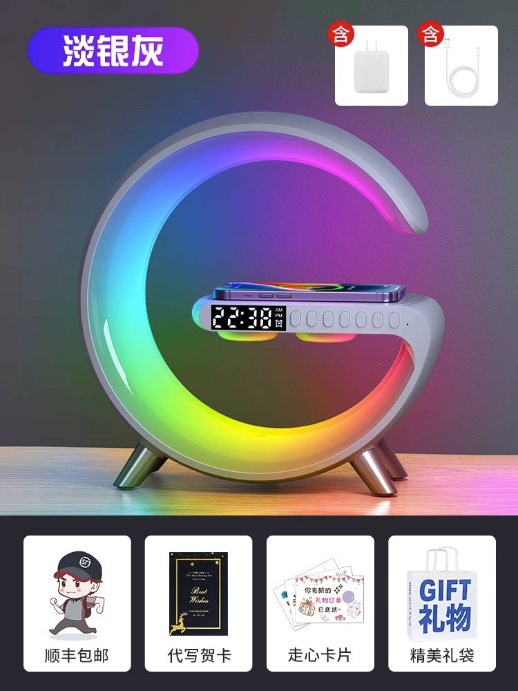 Table Lamp Speaker/15w Fast Charging/Digital Display Clock (Shipping not included)