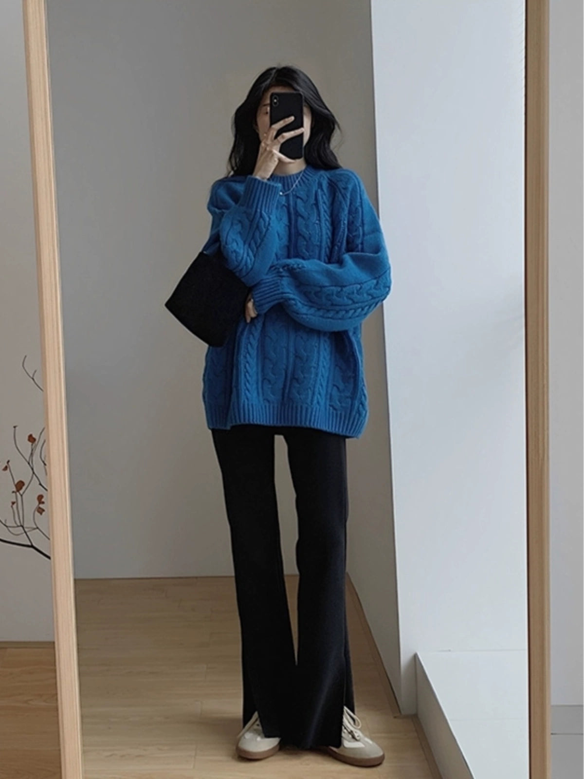 Korean Two-piece blue shirt and pants (Shipping not included)