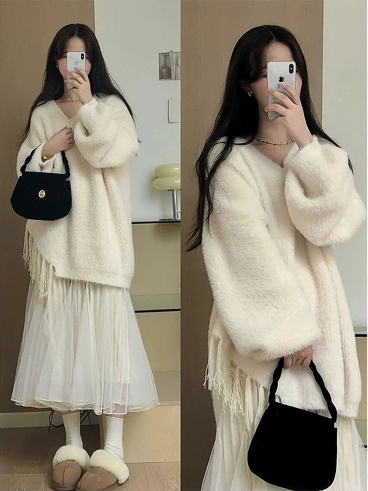 Mid-length Lazy Knitted Sweater (Shipping not included)